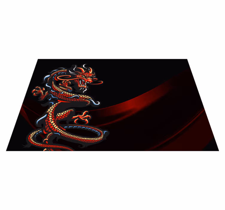 Set de table original Dragon sombre recroquevillé - TenStickers