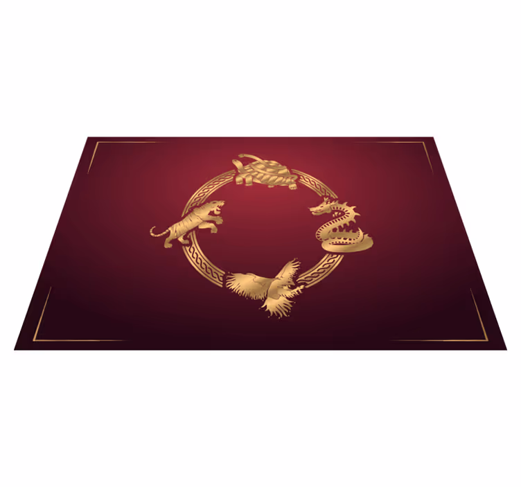 Set de table original Émblèmes animaux dorés - TenStickers