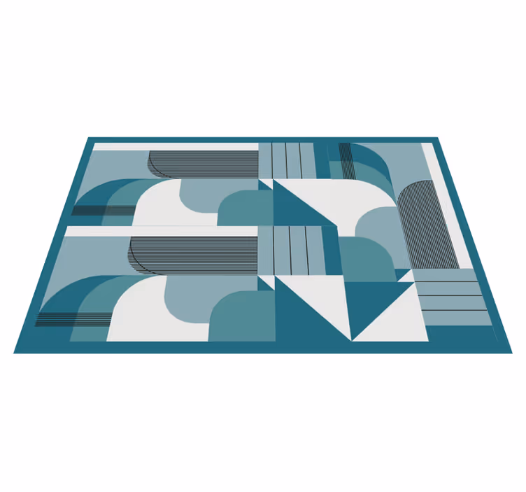 Set de table moderne motifs géométriques turquoise - TenStickers