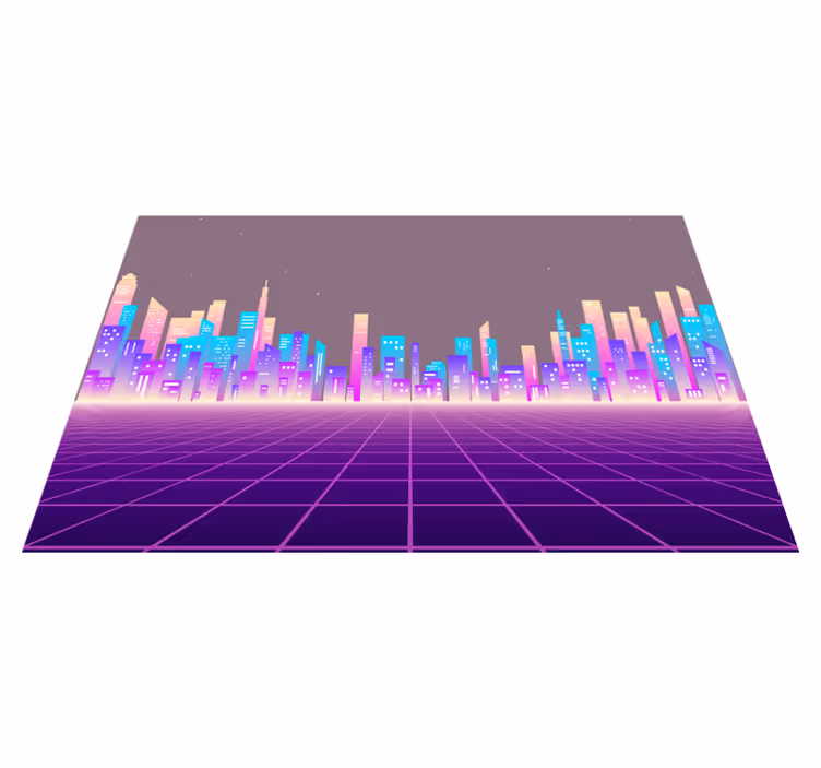Set de table moderne scène de ville futuriste - TenStickers