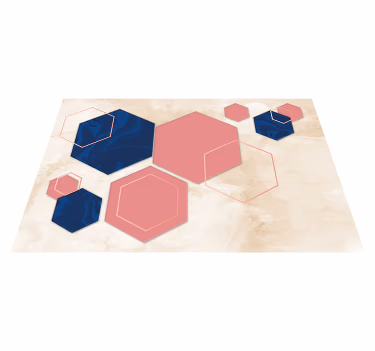 Set de table moderne motifs hexagonaux - TenStickers