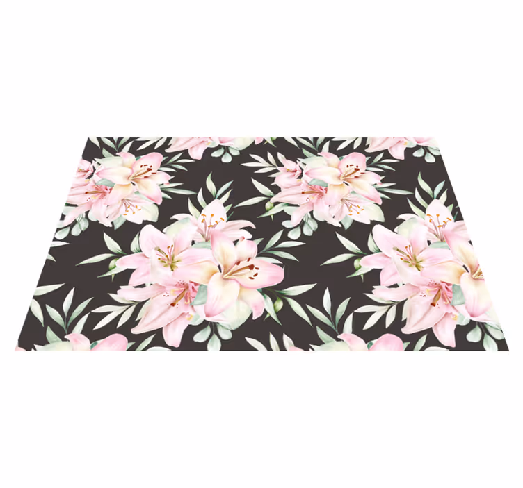 Set de table original lys roses floraux - TenStickers
