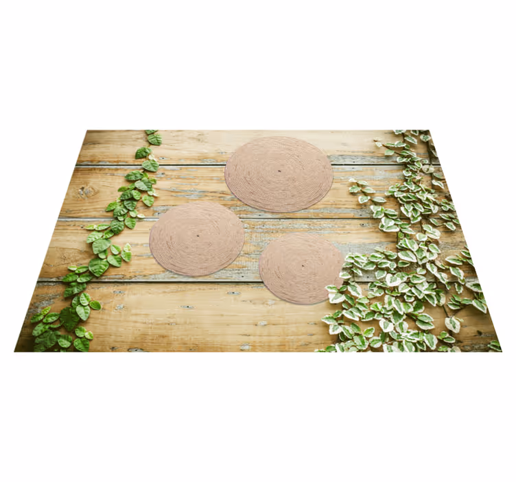 Set de table moderne et set de sous-verres naturels - TenStickers