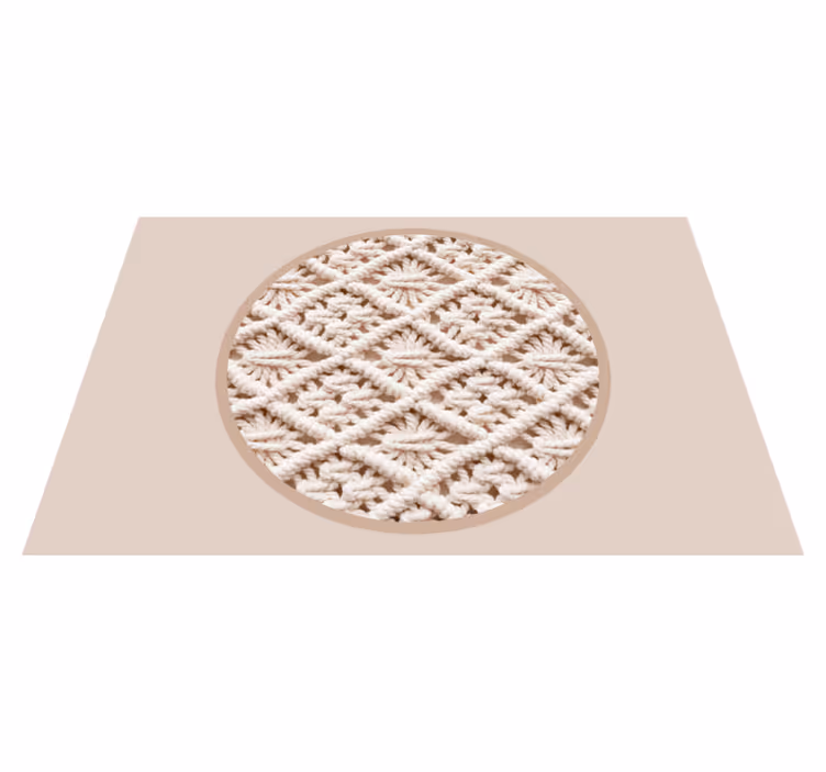 Set de table design bois Rond "décor bohème" - TenStickers