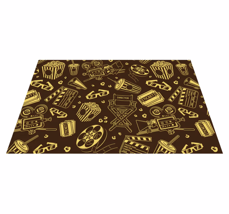 Set de table rectangulaire Modèle d'icône de cinéma - TenStickers