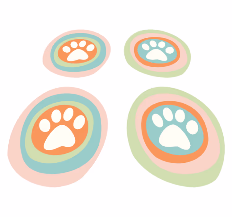 Set de table original bol de pattes de chien - TenStickers