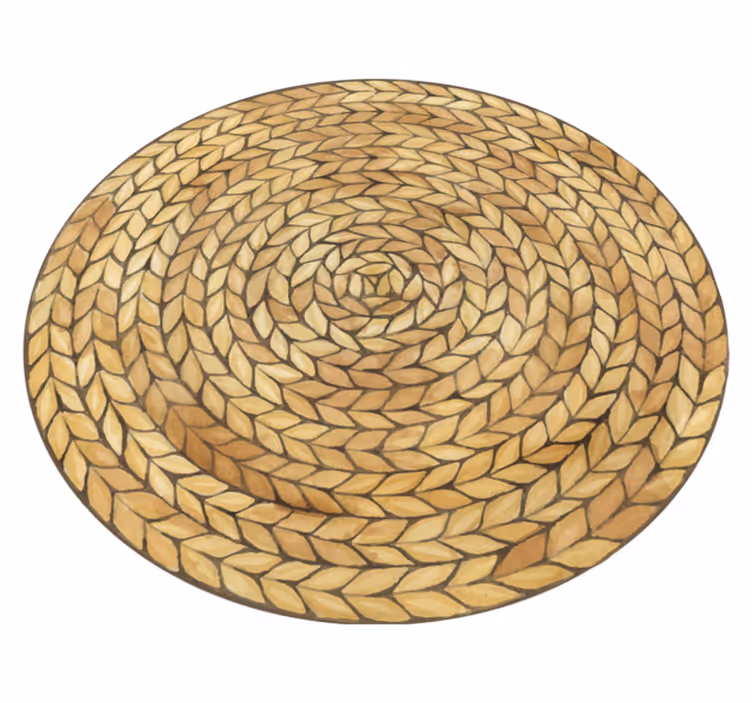 Set de table design bois osier circulaire - TenStickers