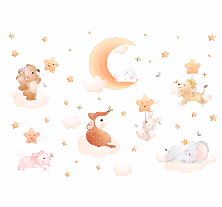 Tapisserie pour chambre bébé fais de beaux rêves - TenStickers