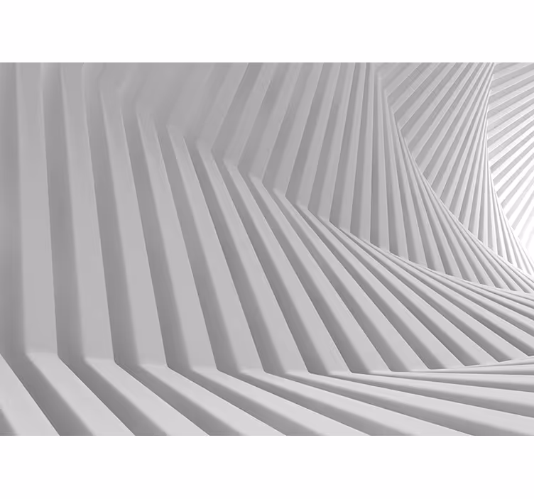 Tapisserie 3D vagues géométriques abstraites - TenStickers