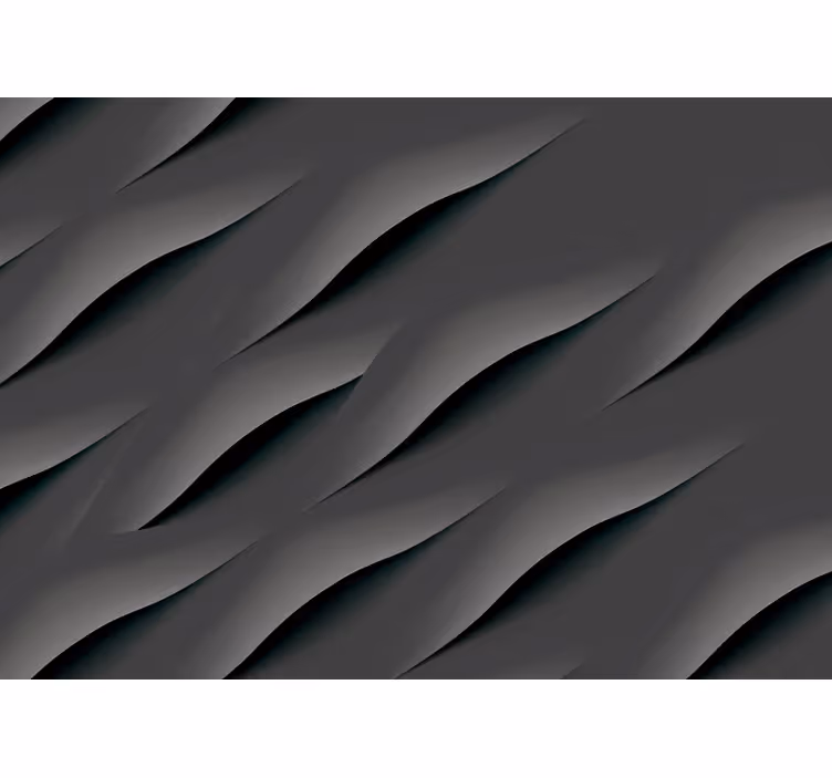 Tapisserie 3D motifs abstraits de vagues grises - TenStickers