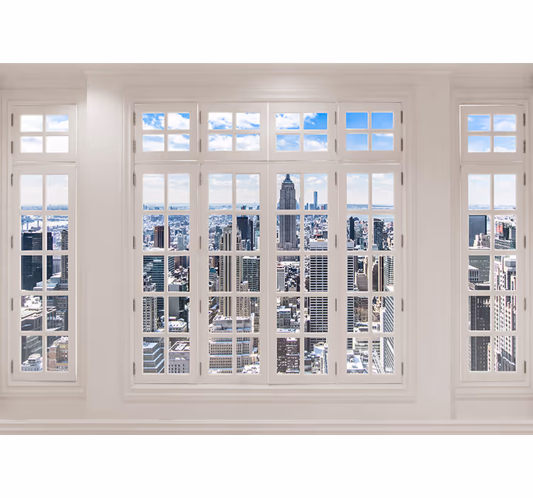 Tapisserie new york vue panoramique urbaine - TenStickers