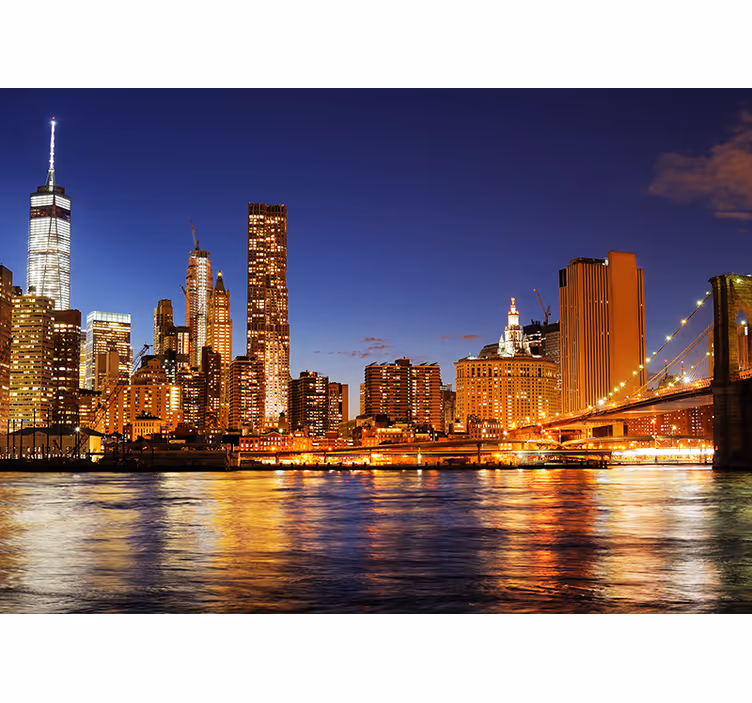 Tapisserie new york panorama de la skyline urbaine - TenStickers