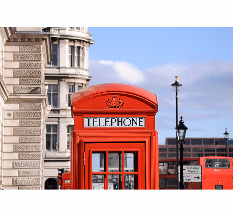 Tapisserie londres cabine téléphonique de londres - TenStickers
