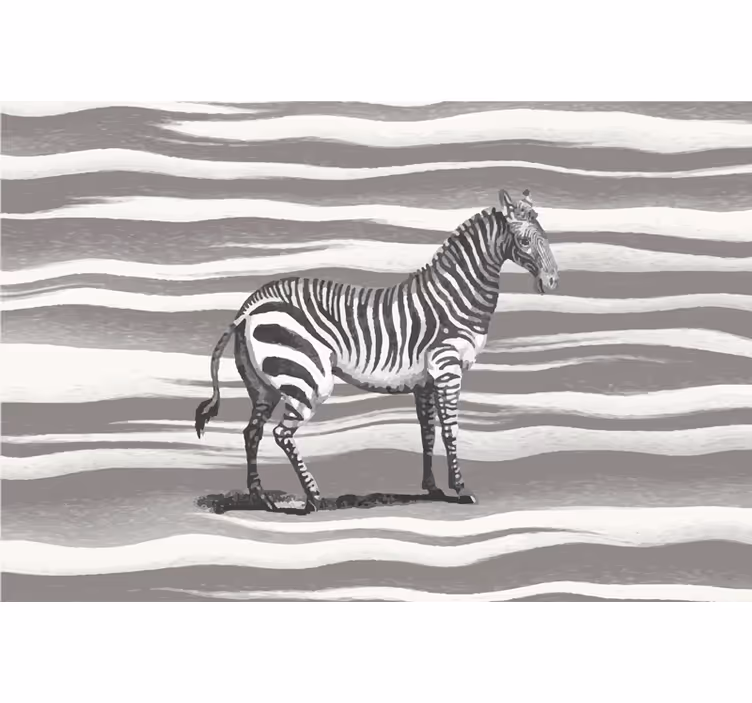 Tapisserie africaine illustration de zèbre vintage - TenStickers