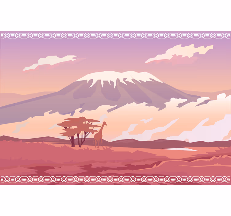 Tapisserie africaine kilimandjaro - TenStickers