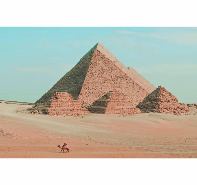 Tapisserie africaine photographie esthétique pyramides - TenStickers