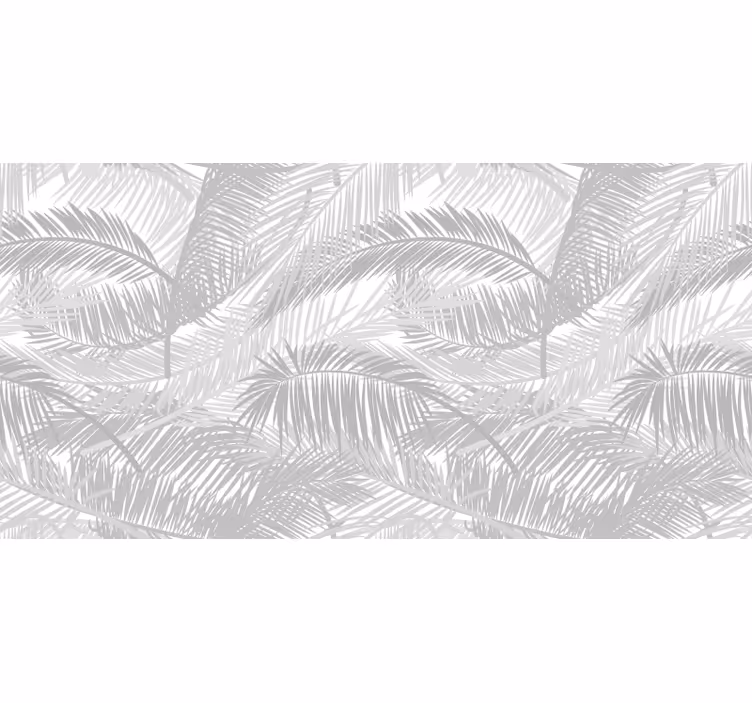 Tapisserie jungle feuillage gris tropical - TenStickers