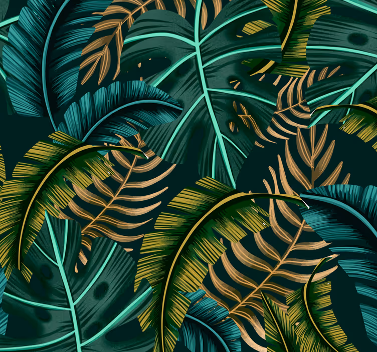 Tapisserie jungle feuilles tropicales décoratives - TenStickers