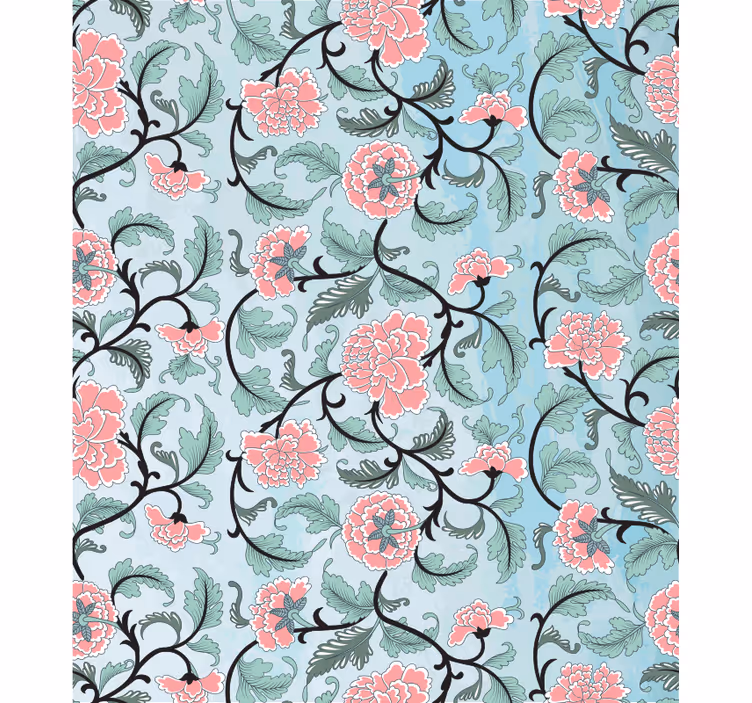 Tapisserie salle de bain film fenêtre fleurs japonaises - TenStickers