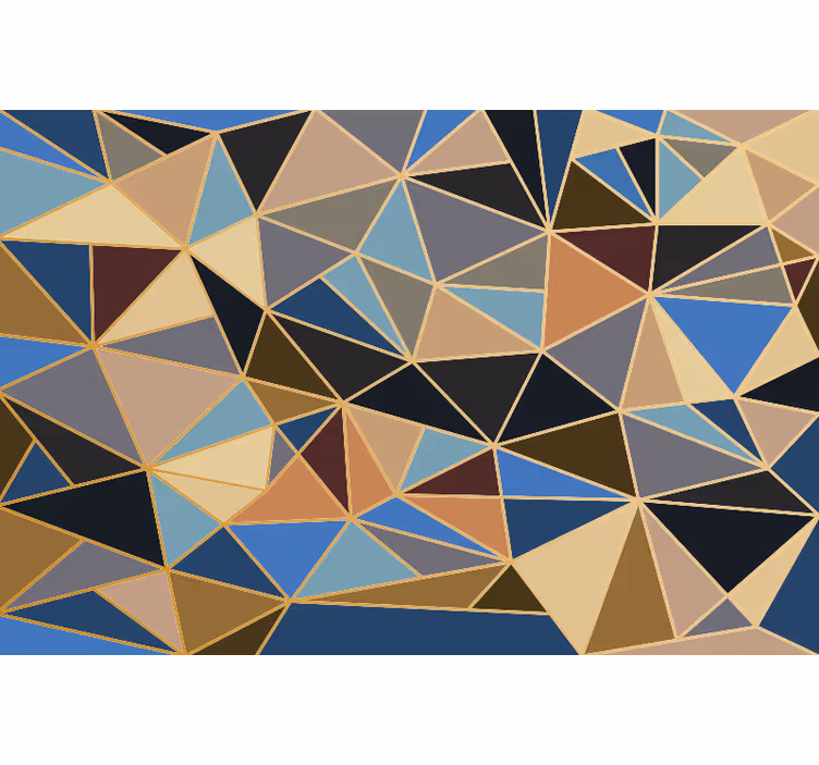 Tapisserie cuisine mosaïque géométrique multicolore - TenStickers