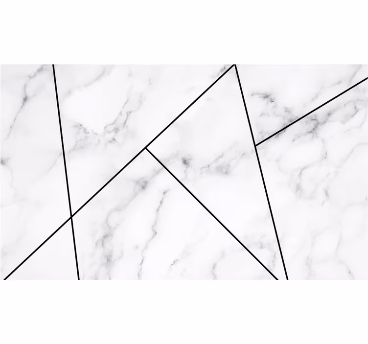 Tapisserie cuisine marbre blanc élégant - TenStickers