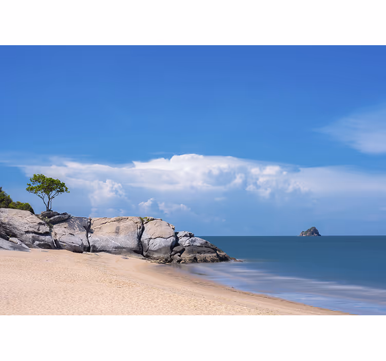 Tapisserie bleu paradis sur terre - TenStickers