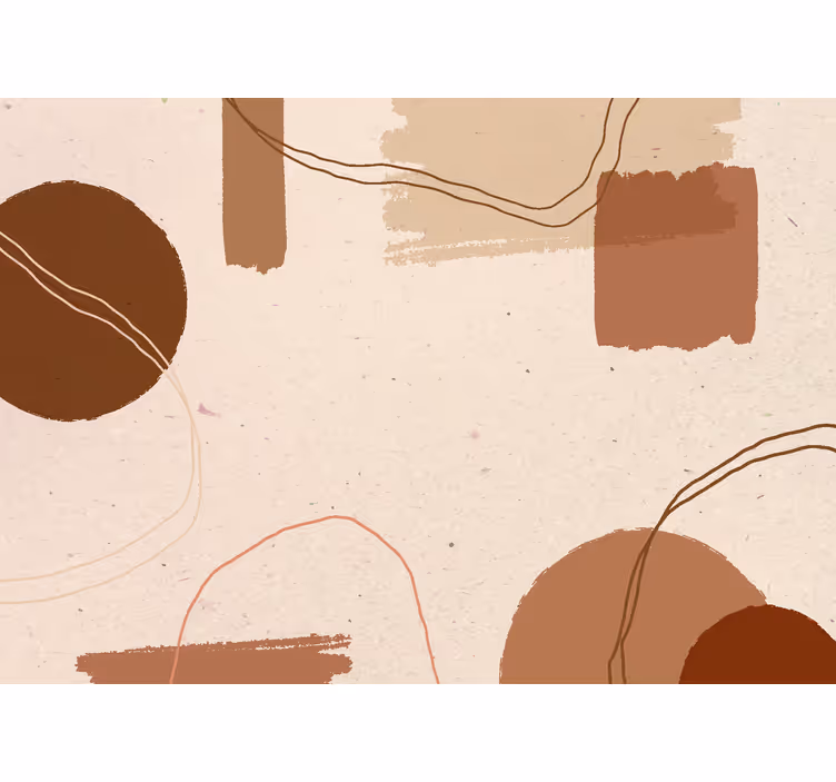 Tapisserie terracotta design abstrait - TenStickers