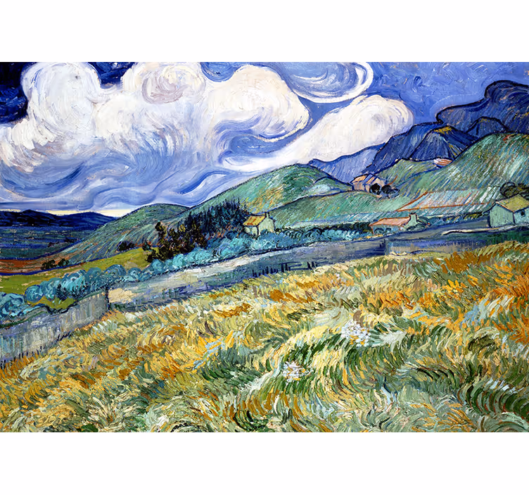 Tapisserie couloir iris de van gogh en photomural - TenStickers