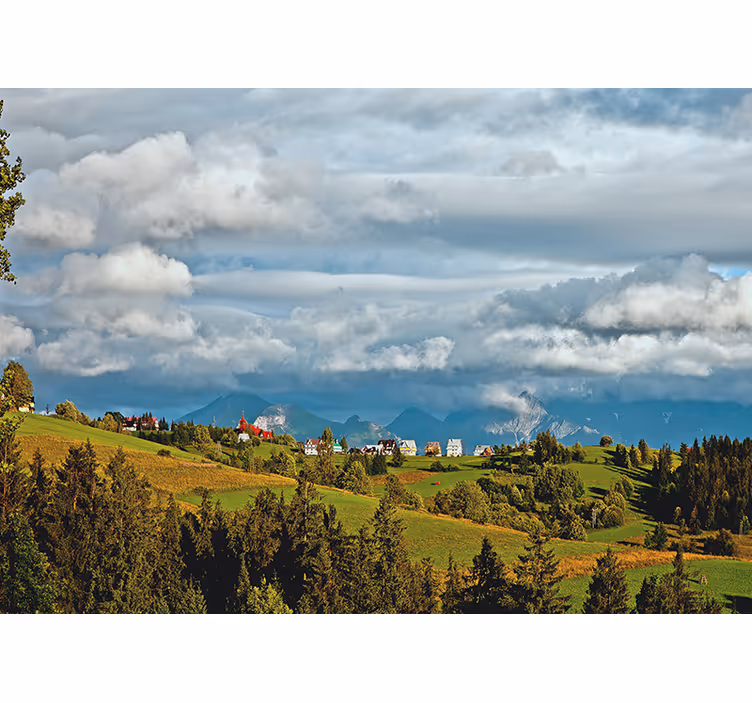 Tapisserie couloir paysage des tatras - TenStickers