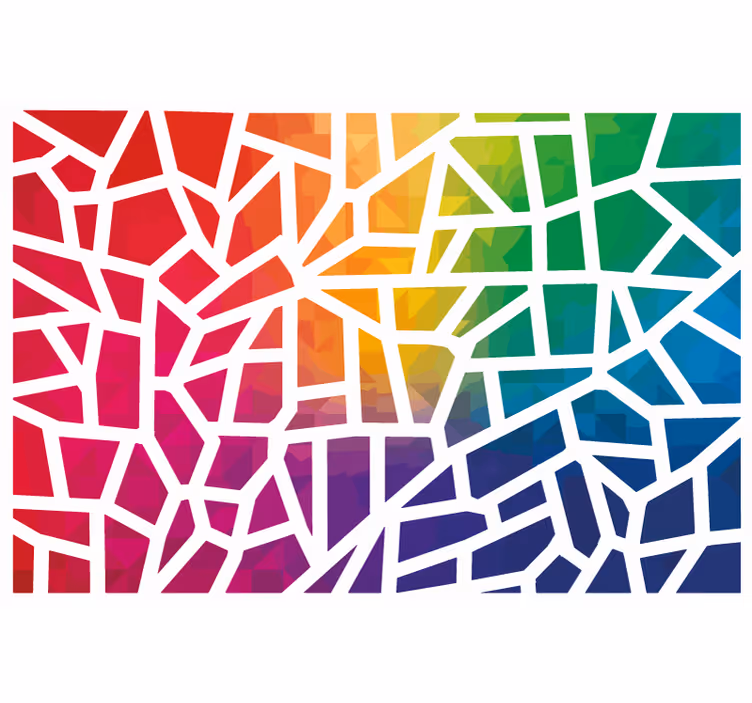 Tapisserie entrée mosaïque de couleurs - TenStickers