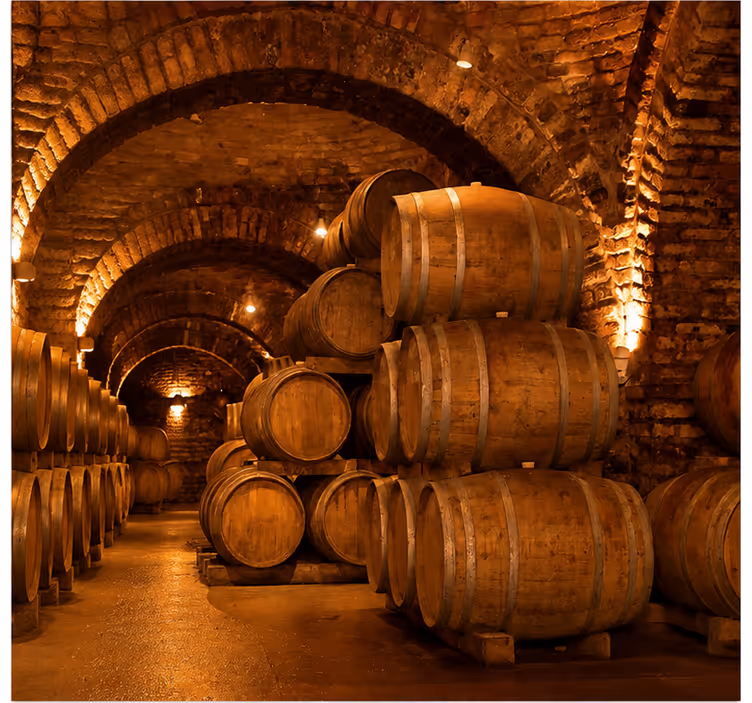 Tapisserie vintage cave à vin - TenStickers