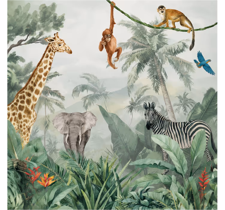 Tapisserie jungle nature verdoyante - TenStickers