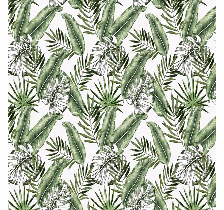 Tapisserie nature feuilles de monstera vertes - TenStickers