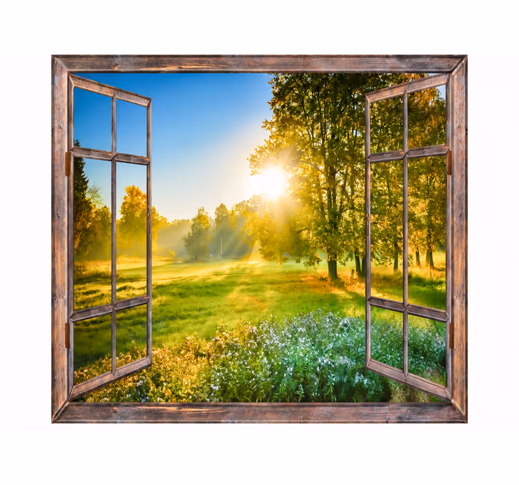 Tapisserie nature fenêtre - TenStickers