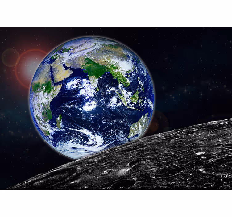 Vue de la peinture murale de l'espace de la terre - TenStickers