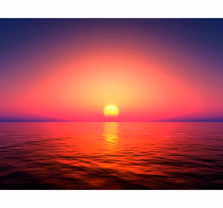 Coucher de soleil sur la mer murale - TenStickers