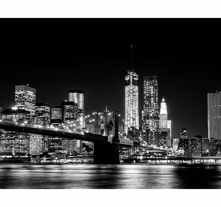 Papier peint new york rivière est - TenStickers
