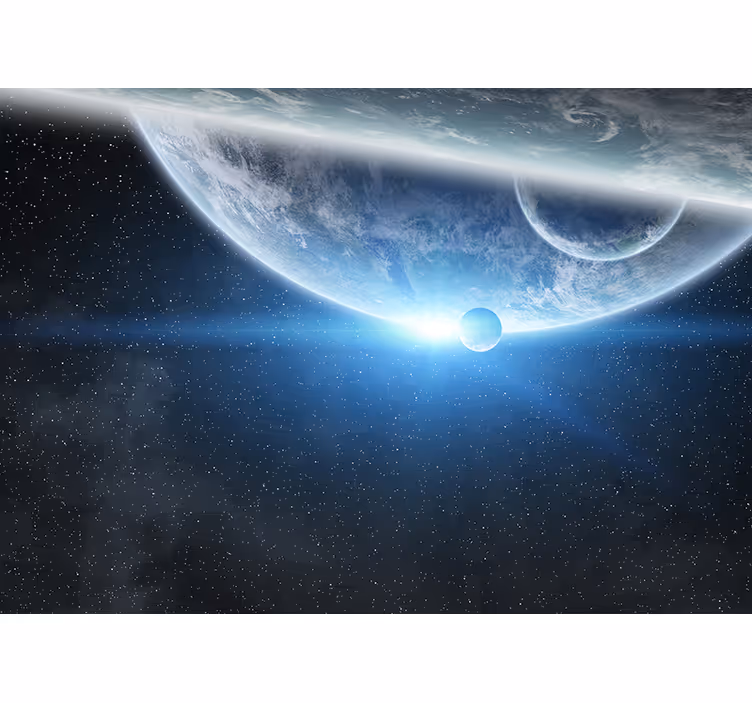 Papier peint paysage de la terre depuis l'espace - TenStickers