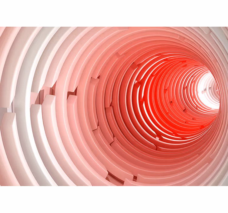 Tapisserie 3d design de tunnel spiralé - TenStickers