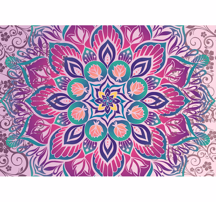 Tapisserie salon modèle de conception de mandala - TenStickers