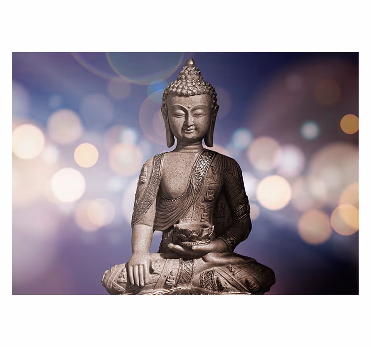 Papier peint zen Bouddha Améthyste - TenStickers