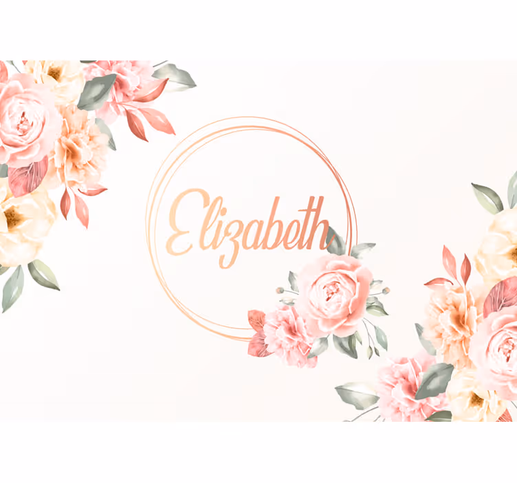 Tapisserie fleur arrangement botanique personnalisé - TenStickers