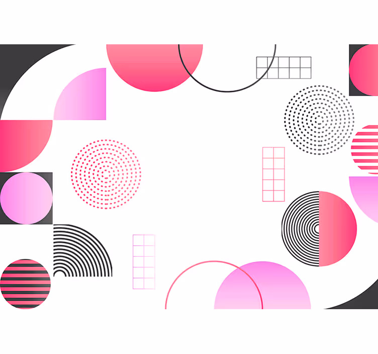 Tapisserie abstraite conception de formes géométriques - TenStickers