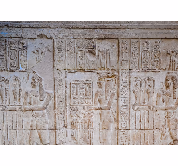 Tapisserie art classique reliefs égyptiens anciens - TenStickers