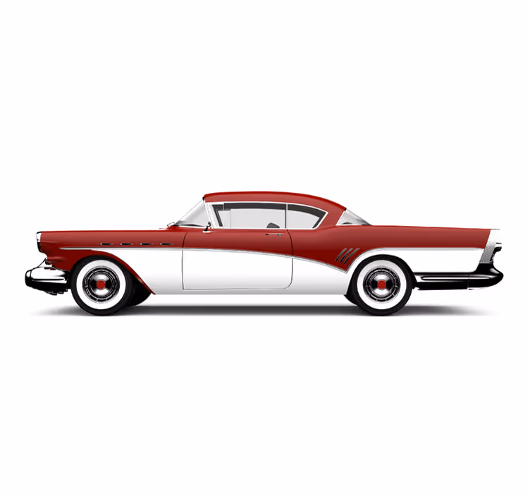 Tapisserie véhicule profil de voiture classique - TenStickers