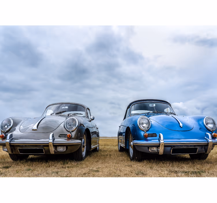 Tapisserie véhicule paire de voitures classiques - TenStickers