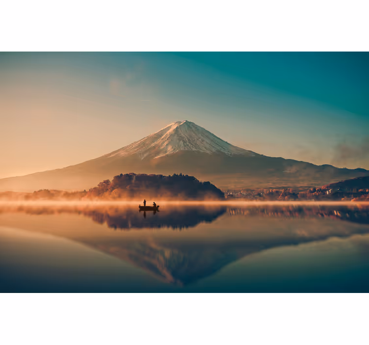 Papier peint mural lac Mont fuji lac kawaguchiko - TenStickers