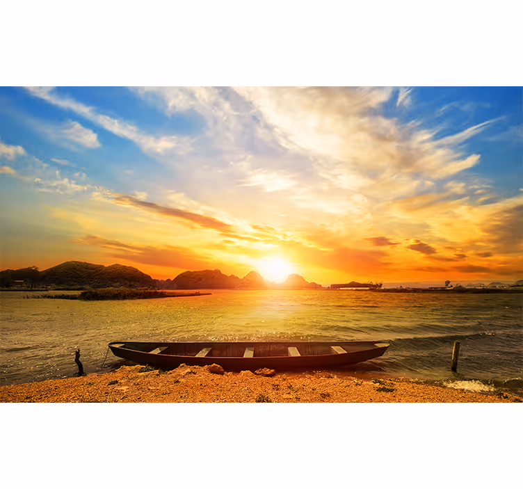 Papier peint mural mer Coucher de soleil plage paysage - TenStickers