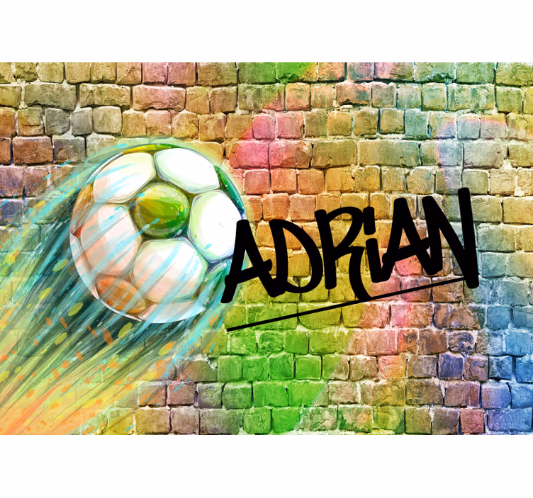 Tapisserie véhicule mouvement de ballon de foot - TenStickers