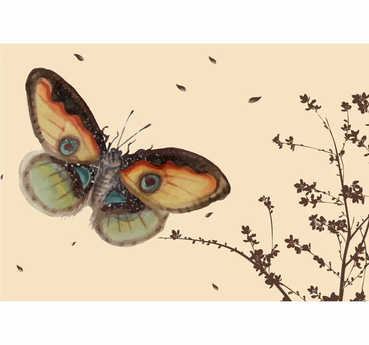Tapisserie animaux grand affichage de papillons - TenStickers